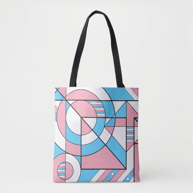 Transgender Trans Pride Abstrakt Geometric Pastel (Vorderseite)