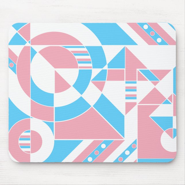 Transgender Trans Pride Abstrakt Geometric Pastel Mousepad (Vorne)