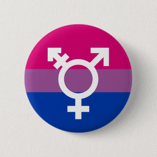 Transgender und Bi+ Stolz-Flaggen-Knopf Button