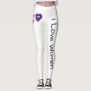 Transgender- und Lesbenherzen "ich Liebe-Frauen " Leggings