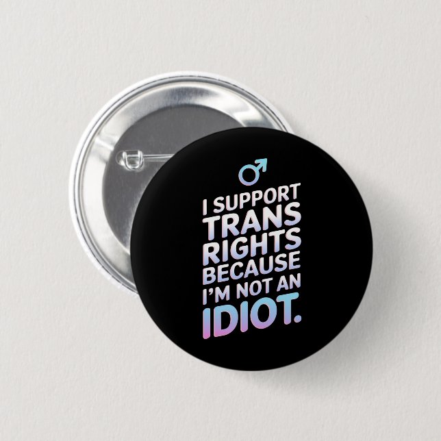 Transgender-Unterstützung für alle Trans-Pride-Fla Button (Vorne & Hinten)