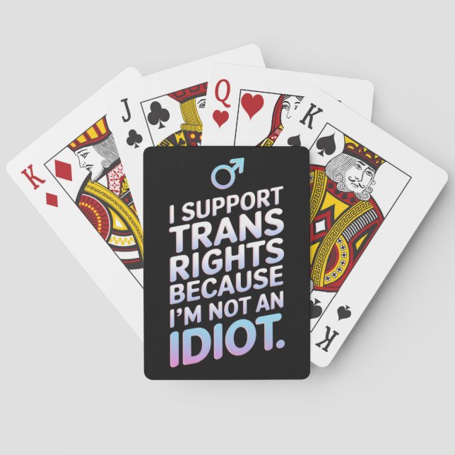 Transgender-Unterstützung für alle Trans-Pride-Fla Spielkarten (Rückseite)