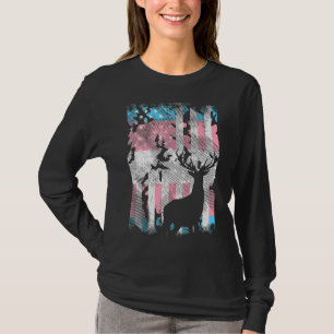 Transgender Us Camouflage Flag Hirschjagd Trans Pr T-Shirt
