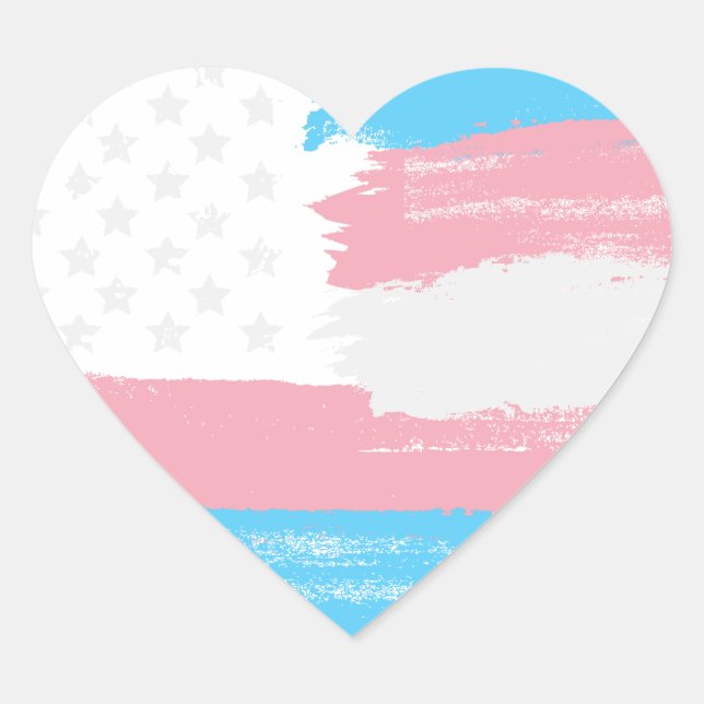 Transgender USA Flag | Aufkleber (Vorderseite)