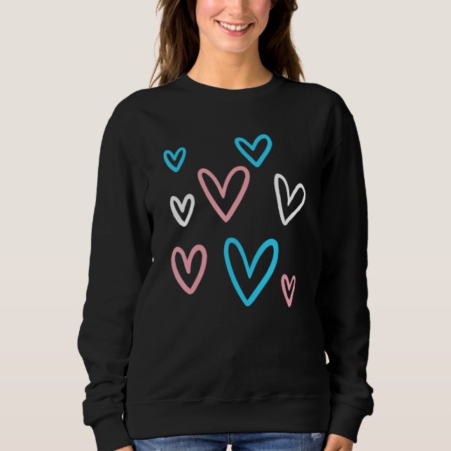 Transgender Valentine's Day LGBT LGBTQ Gay Pride T Sweatshirt (Vorderseite)