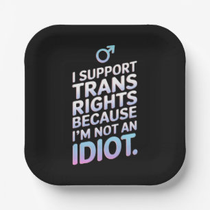 Transgender Verbündeter Trans Pride Flagge Unterst Pappteller