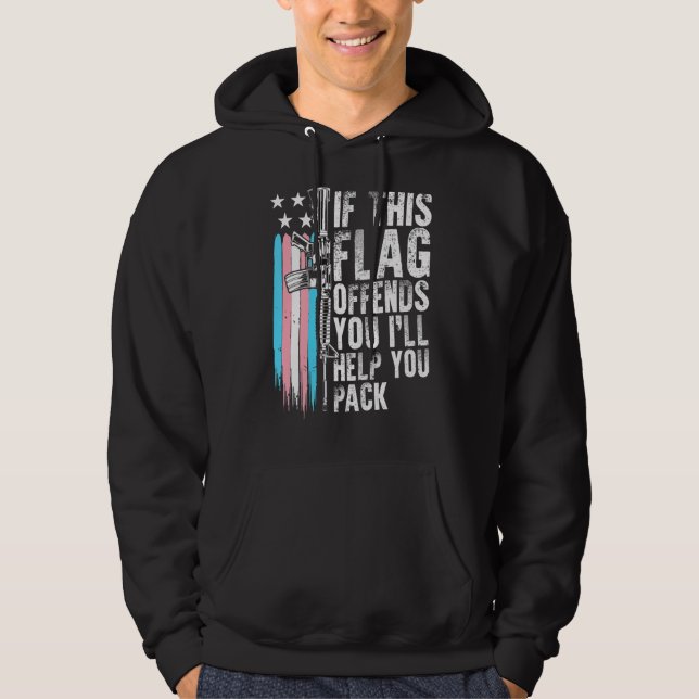 Transgender, wenn diese Flag dich beleidigt, ist 1 Hoodie (Vorderseite)