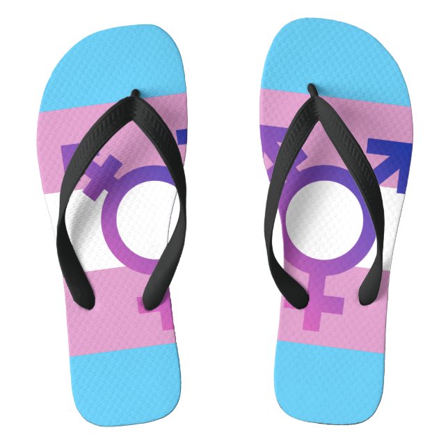 Transgender-Wert und Symbol Flip Flops (Fußbett)