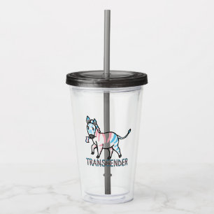 Transgender Zebra Acryltrinkbecher
