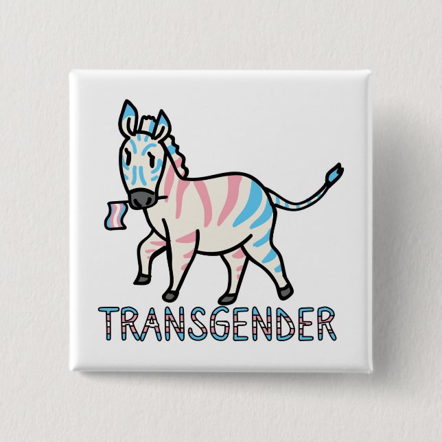 Transgender Zebra Button (Vorderseite)