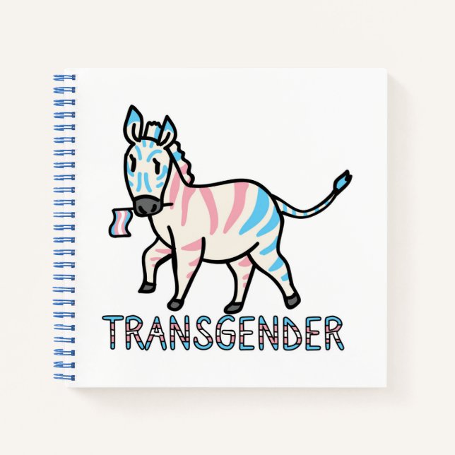 Transgender Zebra Notizbuch (Vorderseite)