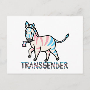 Transgender Zebra Postkarte