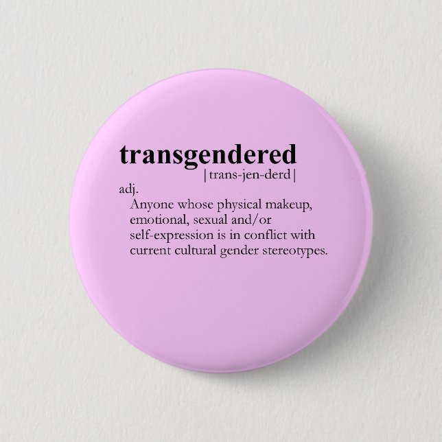 TRANSGENDERED (Definition) Button (Vorderseite)