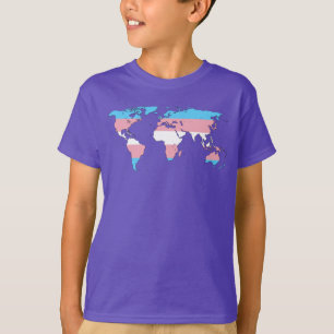 Transgenderstolz-Weltkarte Sweatshirt T-Shirt