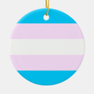 Transgenderstolzflagge Keramik Ornament