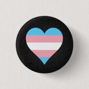 Transgenderstolzherzschwarzknopf Button