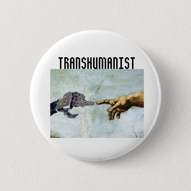 Transhumanism Button (Vorderseite)