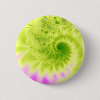 Transience · Fraktal-Kunst · Grün u. Rosa Button