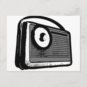 TRANSISTOR-RADIOVERTRAGBAR POSTKARTE