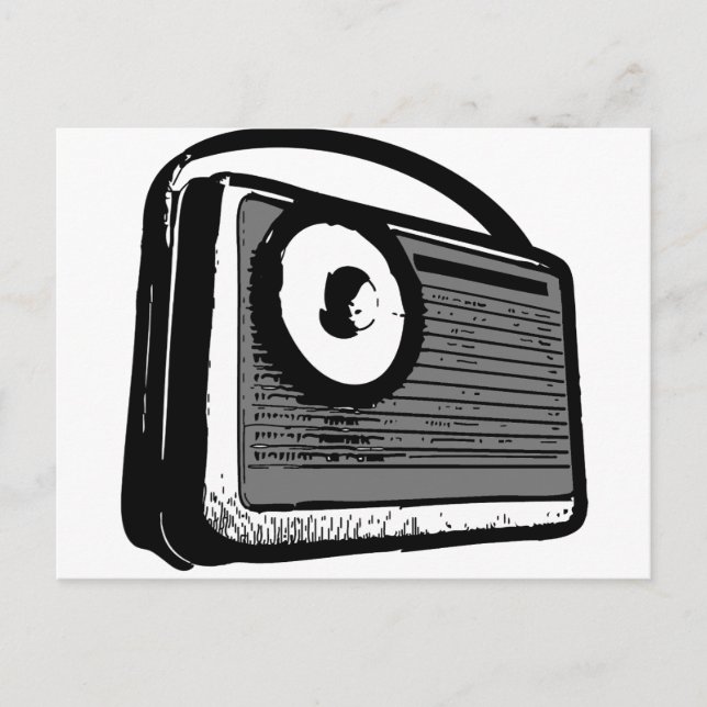 TRANSISTOR-RADIOVERTRAGBAR POSTKARTE (Vorderseite)