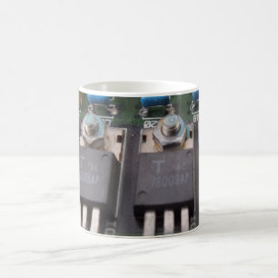 Transistor-Schaltkreis Weiß 11 oz Klassischer Weiß Tasse