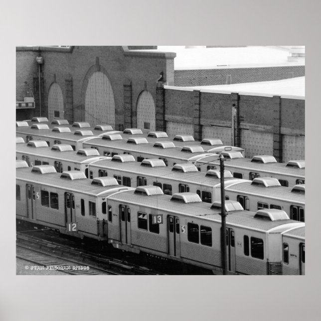 Transit M-3 Market Frankford Blue Line Cars Poster (Vorne)