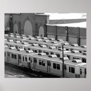 Transit M-3 Market Frankford Blue Line Cars Poster