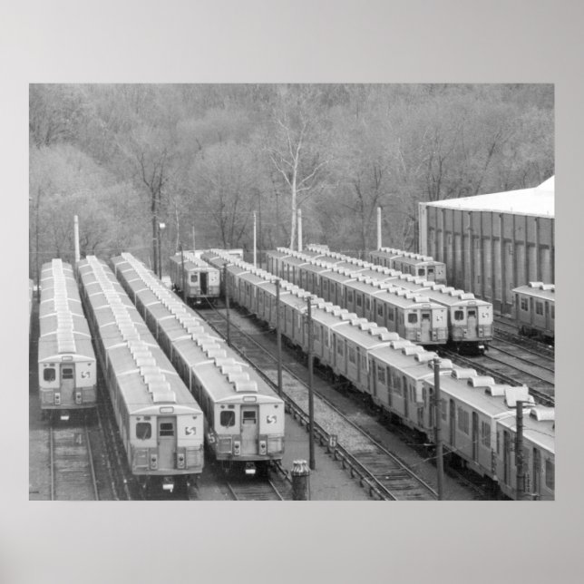 Transit M-3 Market Frankford Line Cars breit Poster (Vorne)