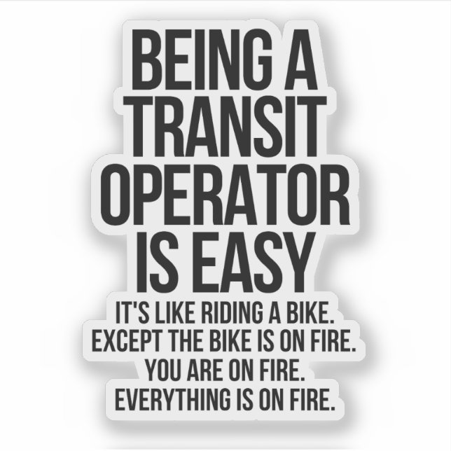 Transit operator aufkleber (Vorderseite)