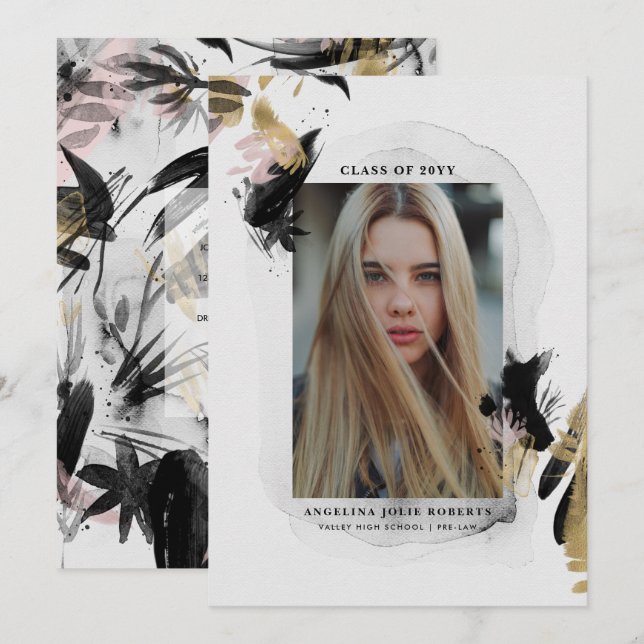 Transition 1 Foto Abschluss Einladung (Vorne/Hinten)