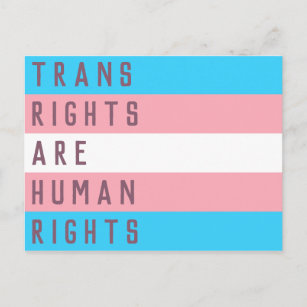 Transitrechte sind die "Transgender Flag" für Mens Postkarte