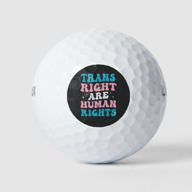 Transitrechte sind Menschenrechte Transgender Equa Golfball (Vorderseite)