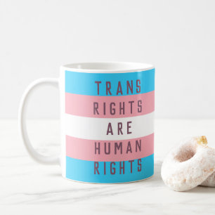 Transitrechte sind Menschenrechte Transgender Flag Kaffeetasse