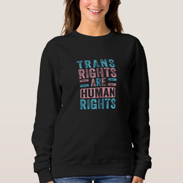 Transitrechte sind Menschenrechte Transgender Zip Sweatshirt (Vorderseite)