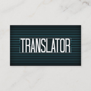 Translator Elegante Stripe Business Card Visitenkarte