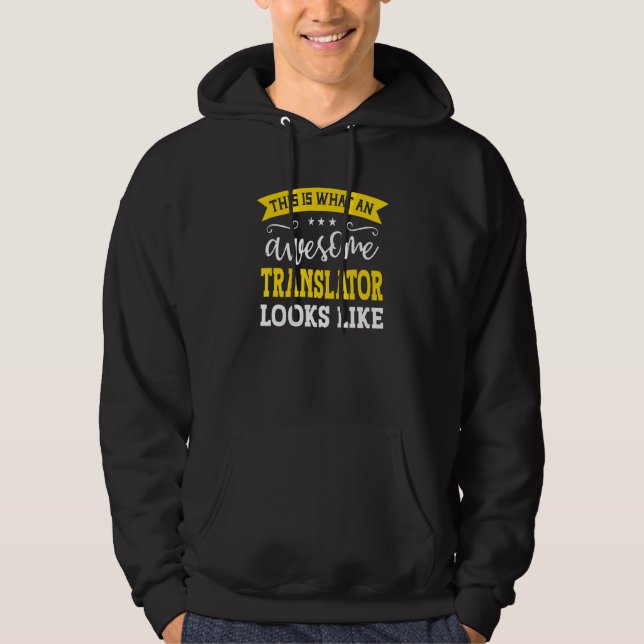 Translator Job Title Employee Funny Worker Transla Hoodie (Vorderseite)