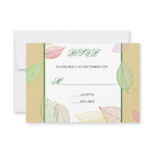 Translucent Fall Leaves - RSVP-Karte