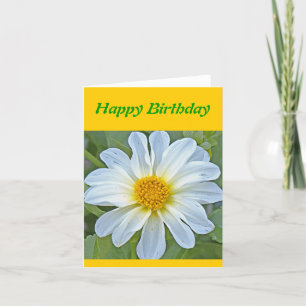 "TRANSLUCENT WHITE BLUME MIT GOLD CENTER" KARTE