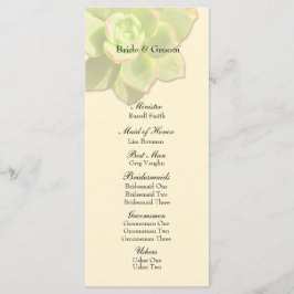 Transluzente Cremes Hochzeitsprogramm Programm