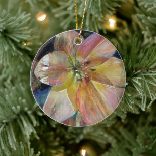 "Transluzenz" Blumenmalerei Keramikornament