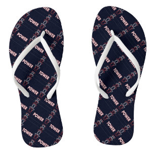 Transmission Tower and Power Line Muster Flip Flops