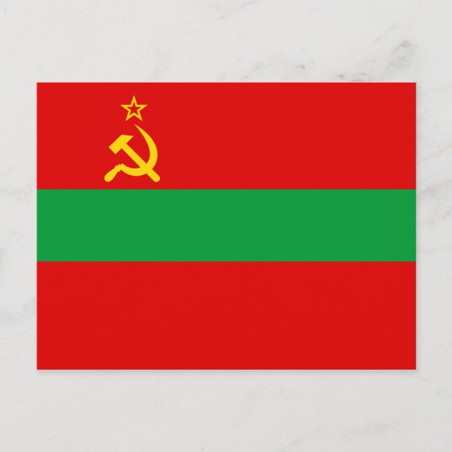 Transnistria-Flagge Postkarte (Vorderseite)