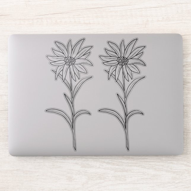 Transparant Edelweiss Aufkleber (Computer)