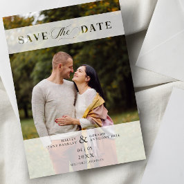 Transparency Cut Paper Effect Photo Script Wedding Save The Date