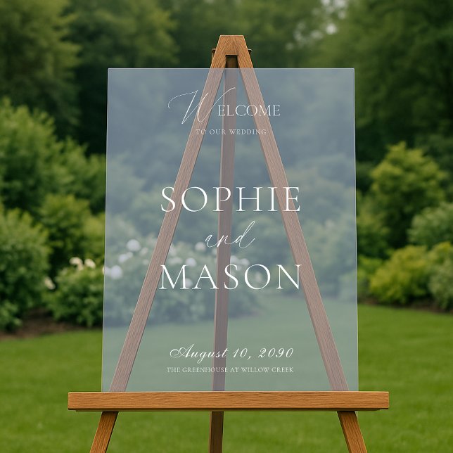 Transparent Acrylic Wedding Welcome Sign Acrylschild (Von Creator hochgeladen)