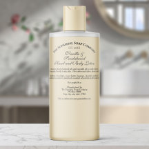 Transparent & Black Cosmetics Bottle Label