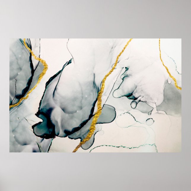 Transparent creativity. Abstract artwork. Trendy w Poster (Vorne)