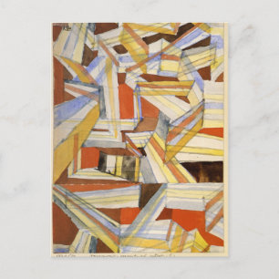 Transparent in Perspektive Grooved by Paul Klee Postkarte