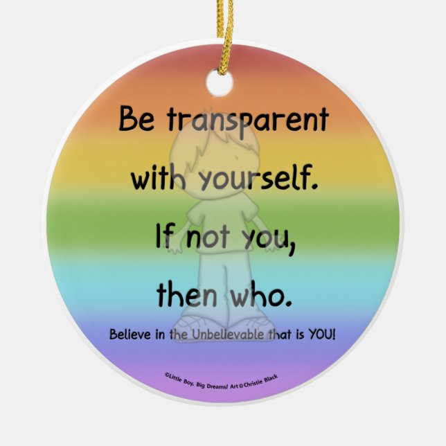 transparent sein keramik ornament (Vorne)