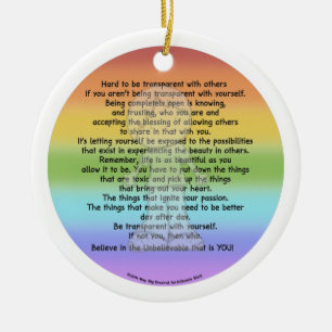 transparent sein keramik ornament